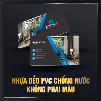 in name card nhựa PVC dày như thẻ ATM