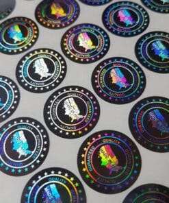 thiết kế in label tem decal hologram 7 bảy màu, in nhãn dán, in sticker, thiết kế in Gia Khiêm, thiết kế in giakhiem.vn