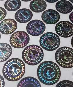 thiết kế in label tem decal hologram 7 bảy màu, in nhãn dán, in sticker, thiết kế in Gia Khiêm, thiết kế in giakhiem.vn