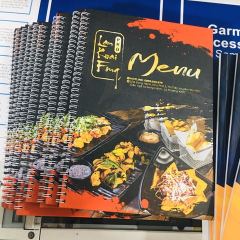 in menu nhựa PVC chống nước