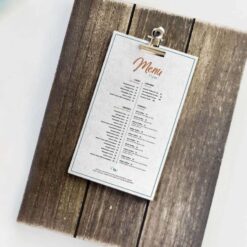 Thiết kế in menu nhựa plastic pvc chống nước, in thực đơn nhựa, in menu cuốn, thiết kế in Gia Khiêm, thiết kế in giakhiem.vn