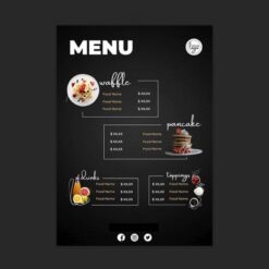 Thiết kế in menu nhựa plastic pvc chống nước, in thực đơn nhựa, in menu cuốn, thiết kế in Gia Khiêm, thiết kế in giakhiem.vn
