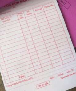 Thiết kế in hoá đơn, in phiếu thu 1 liên khổ a4 a5 a6 21x30cm, Thiết kế in vé gửi xe, thiết kế vé gửi xe, in vé gửi xe, thiết kế in Gia Khiêm, thiết kế in giakhiem.vn