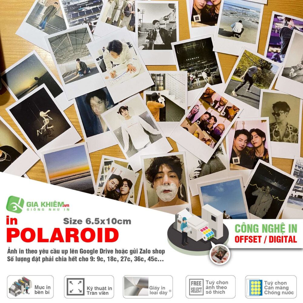in polaroid in ảnh polar ảnh tuỳ chọn theo yêu cầu