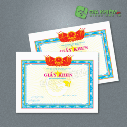 in giấy khen - in chứng chỉ - in certificate size a4 a3