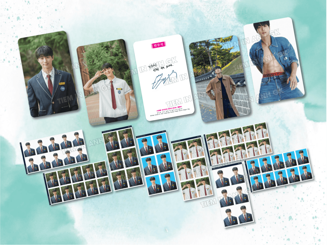 Card bo góc Byeon Woo Seok Lovely Runner Cõng anh mà chạy