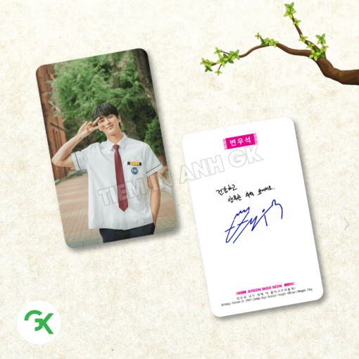 Card bo góc Byeon Woo Seok Lovely Runner Cõng anh mà chạy