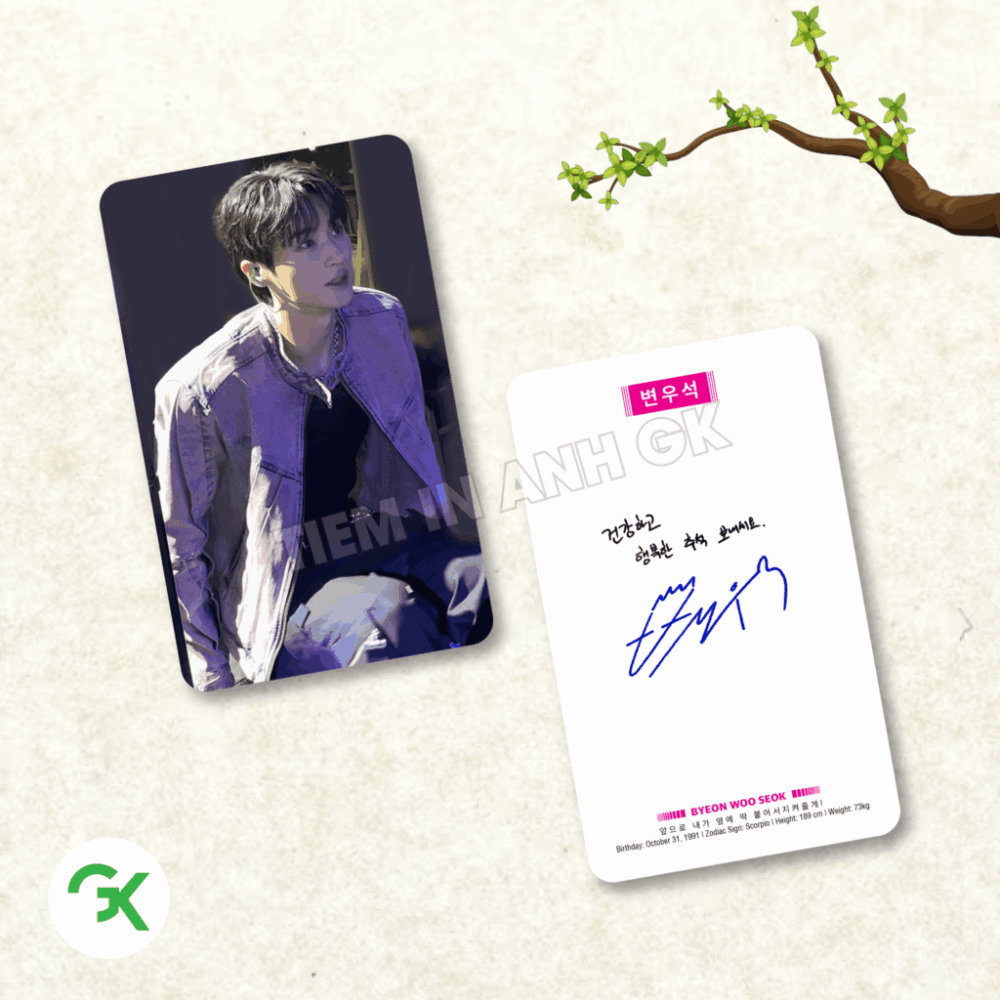 Card bo góc Byeon Woo Seok Lovely Runner Cõng anh mà chạy