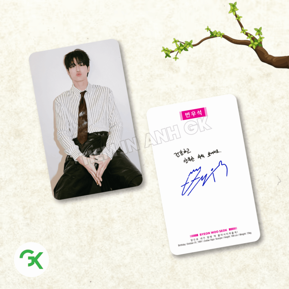 Card bo góc Byeon Woo Seok Lovely Runner Cõng anh mà chạy