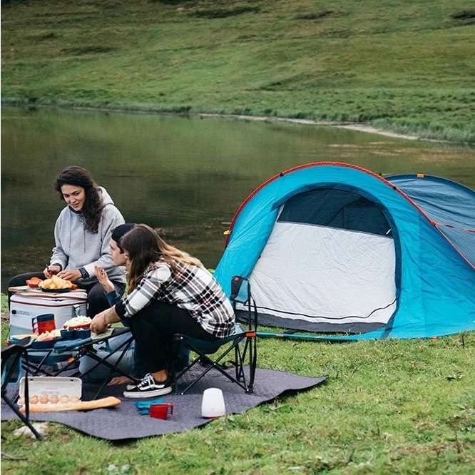 Lều cắm trại Quechua Decathlon 3 người 2 second màu xanh lam
