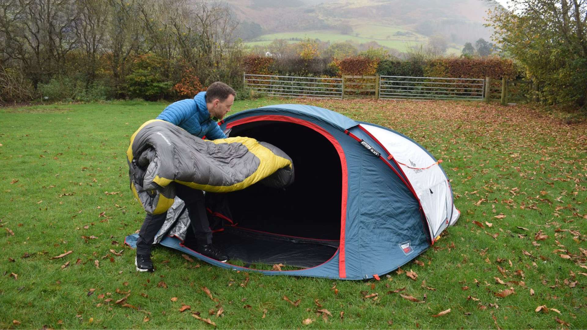 Lều cắm trại Quechua Decathlon 3 người 2 second màu xanh lam