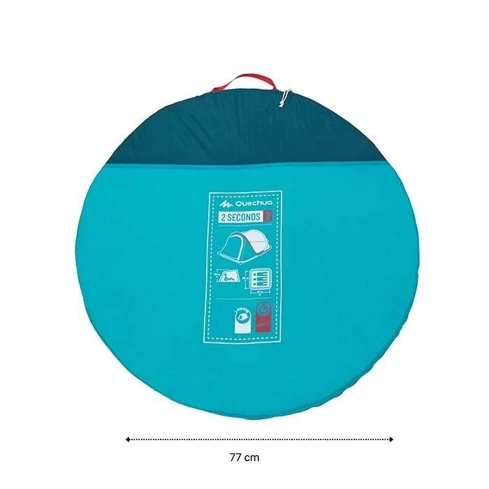 Lều cắm trại Quechua Decathlon 3 người 2 second màu xanh lam