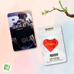 Photocard GENG Gen.G với Kiin, Canyon, Chovy, Ruler và Duro. Hình ảnh sắc nét, nhiều chất liệu giấy, phù hợp sưu tầm, decor góc gaming và làm quà fan LCK.