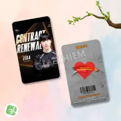 Photocard Hanwha Life Esports (HLE) với Zeus, Kanavi, Zeka, Viper và Delight. In sắc nét, màu đẹp, nhiều chất liệu giấy, phù hợp sưu tầm và trang trí.