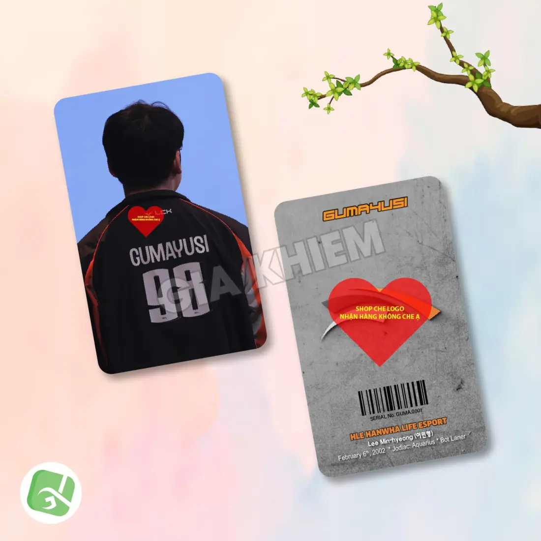Photocard Hanwha Life Esports (HLE) với Zeus, Kanavi, Zeka, Viper và Delight. In sắc nét, màu đẹp, nhiều chất liệu giấy, phù hợp sưu tầm và trang trí.